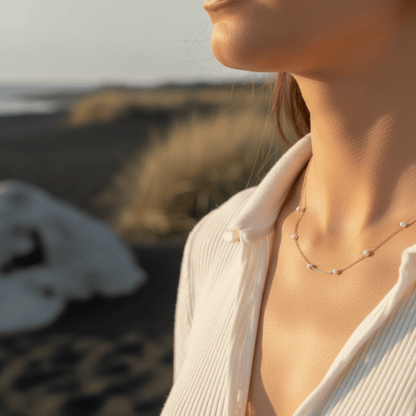 Tide Pool Opal Silver Gold Plating Necklace