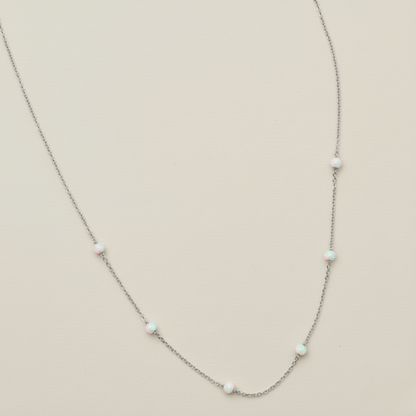 Tide Pool Opal Silver Gold Plating Necklace
