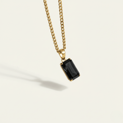 Deep Tide Onyx Pendant Necklace