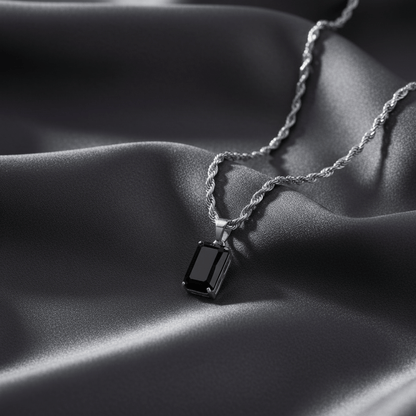 Deep Tide Onyx Pendant Necklace