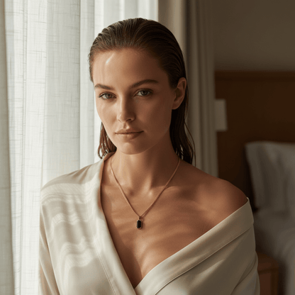 Deep Tide Onyx Pendant Necklace