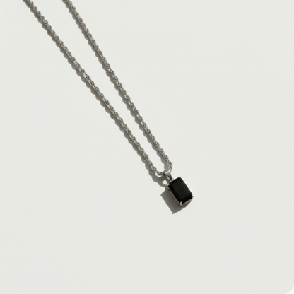 Deep Tide Onyx Pendant Necklace