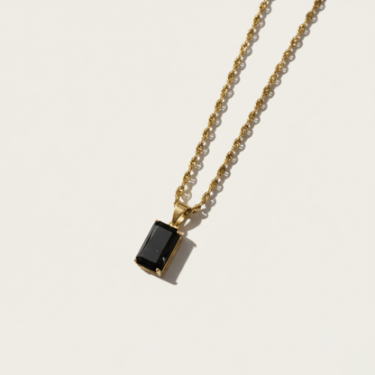 Deep Tide Onyx Pendant Necklace