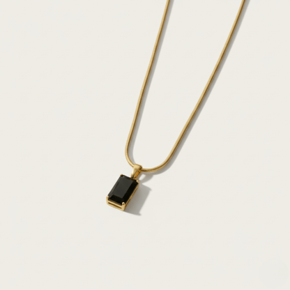 Deep Tide Onyx Pendant Necklace