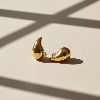 Dewdrop Gold and Silver Earrings