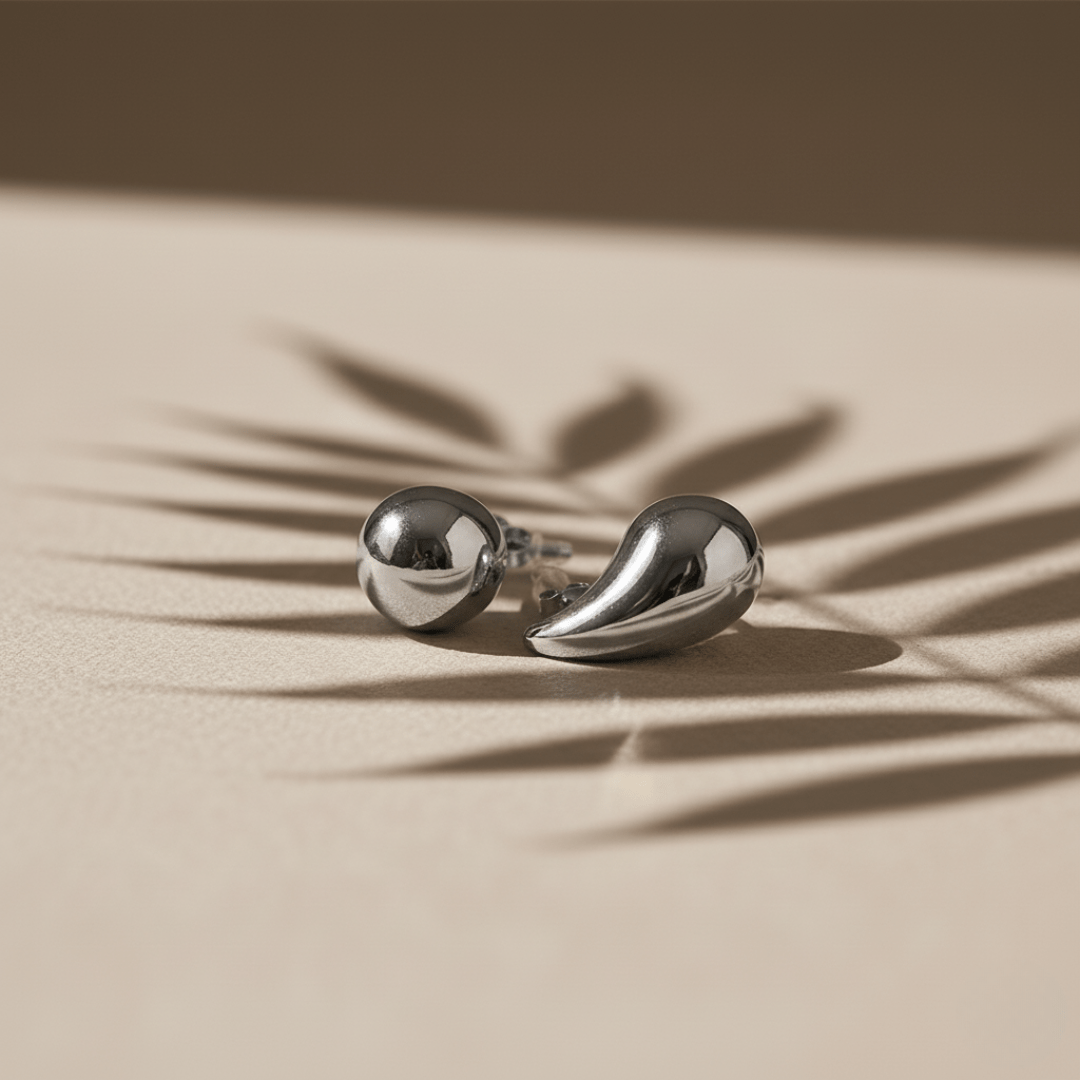 Dewdrop Gold and Silver Earrings