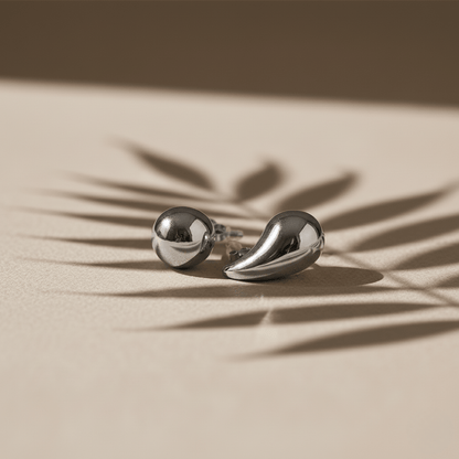 Dewdrop Gold and Silver Earrings