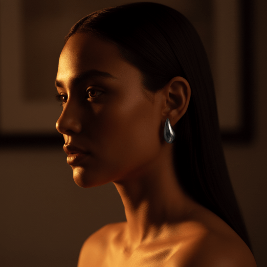 Dewdrop Gold and Silver Earrings