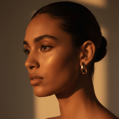 Dewdrop Gold and Silver Earrings