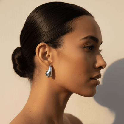 Dewdrop Gold and Silver Earrings