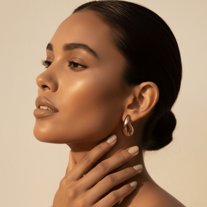 Dewdrop Gold and Silver Earrings