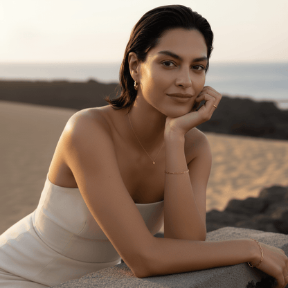 Elegant Bamboo Hoop Earrings with Gold Detail