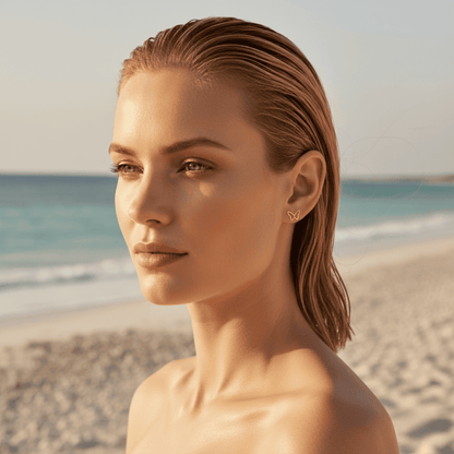 Elegant Butterfly Gold Earrings & Silver