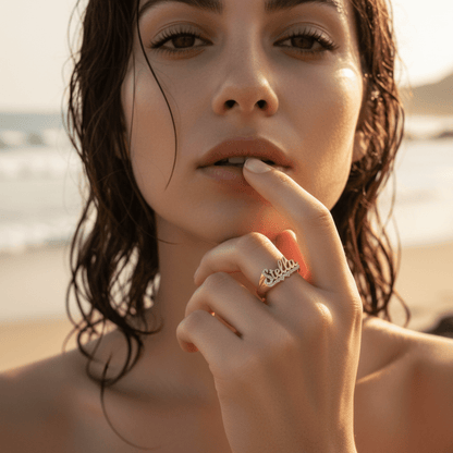 Elegant Custom Double Heart Name Ring - Personalized Jewelry Gift for Special Occasions