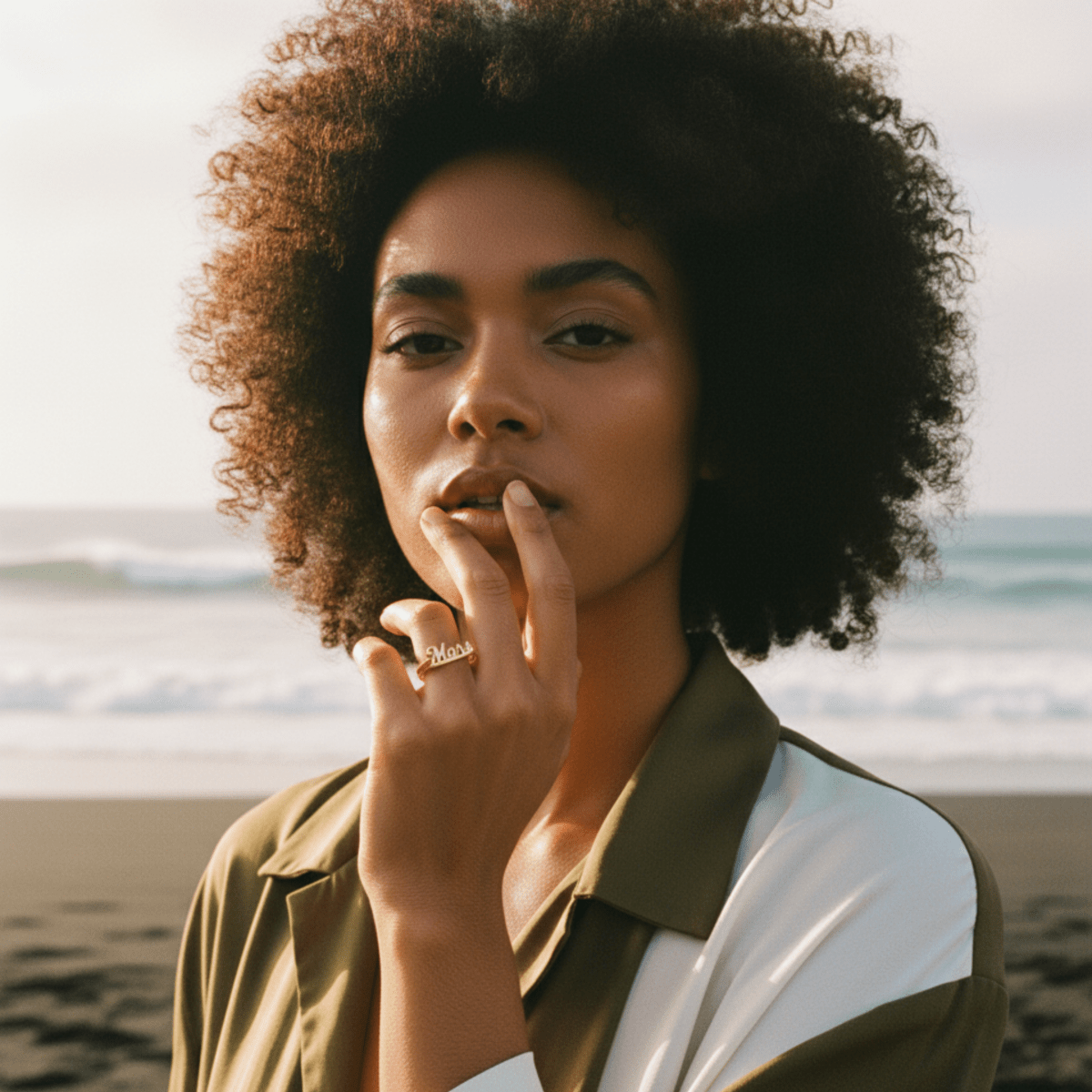 Elegant Custom Name Ring - Gold-Plated or Rhodium-Plated Sterling Silver