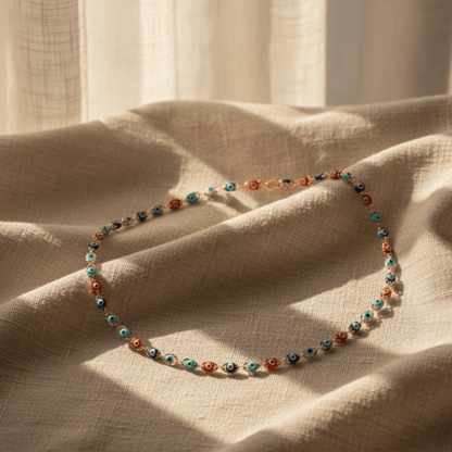 Elegant Evil Eye Gold Necklace - Gold Filled