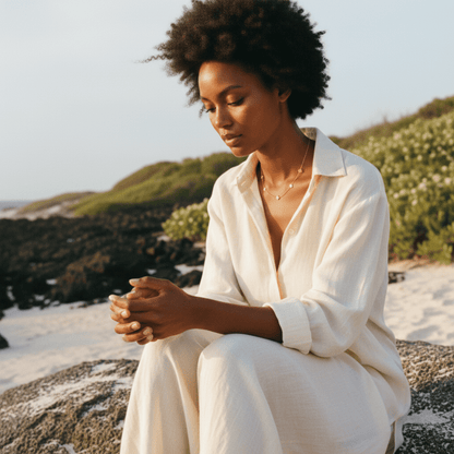 Elegant Flower Pendant Necklace - Adjustable Stainless Steel Jewelry, Waterproof & Hypoallergenic