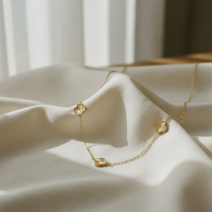 Elegant Flower Pendant Necklace - Adjustable Stainless Steel Jewelry, Waterproof & Hypoallergenic