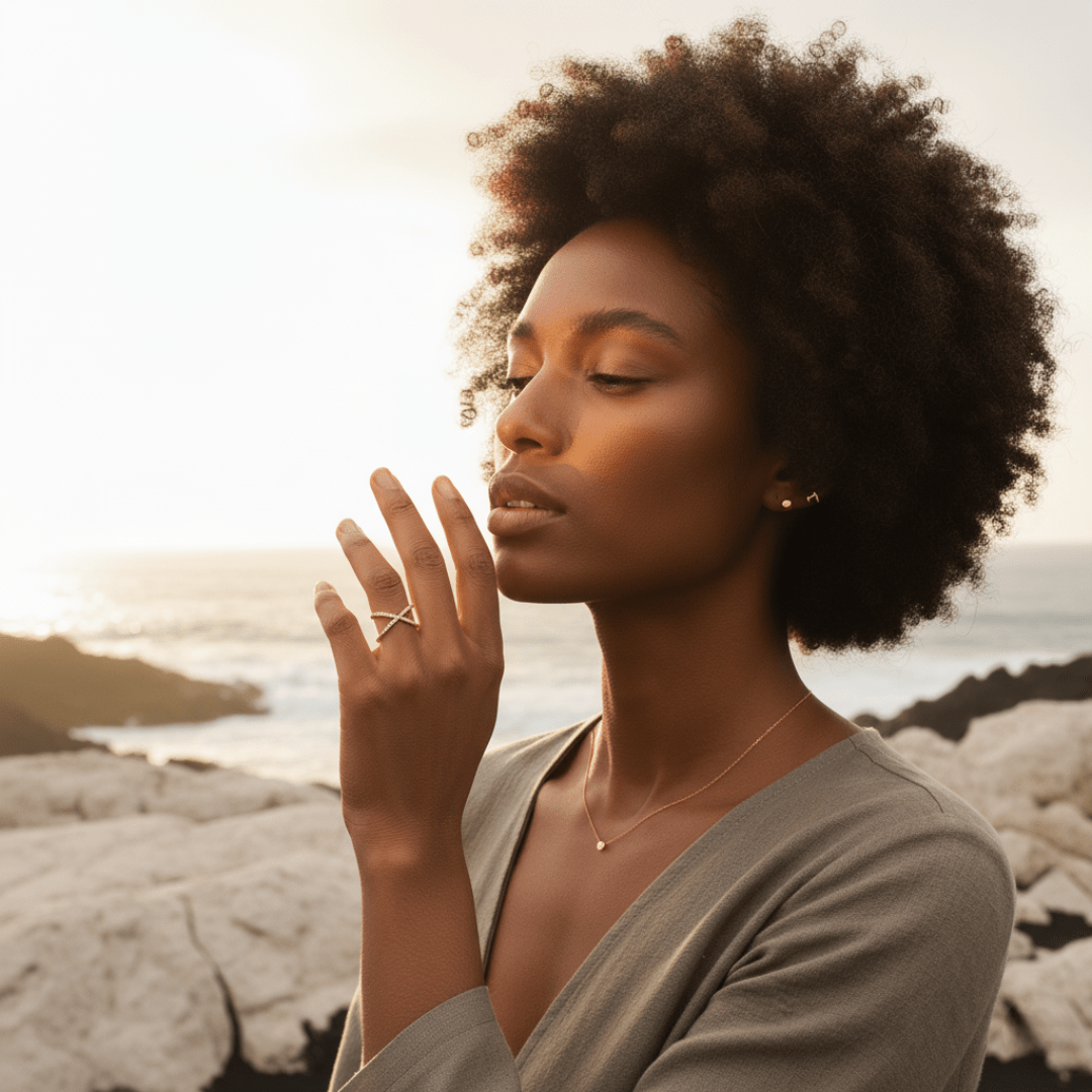 Elegant Gold-Colored X-Shaped Ring with Sparkling Crystals - Adjustable Stainless Steel