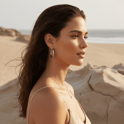 Elegant Gold Filled Large Hoop Earrings - Gold Hoops for Statement Style