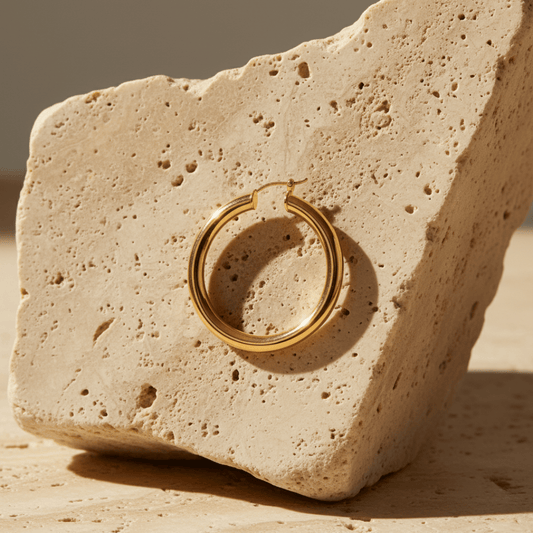 Elegant Gold Filled Large Hoop Earrings - Gold Hoops for Statement Style