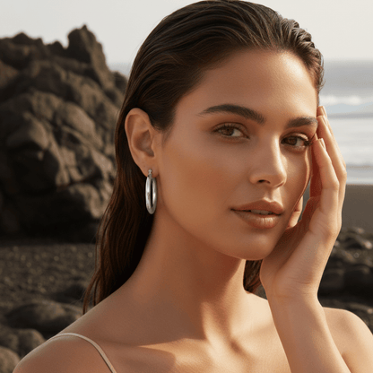 Elegant Gold Filled Large Hoop Earrings - Gold Hoops for Statement Style