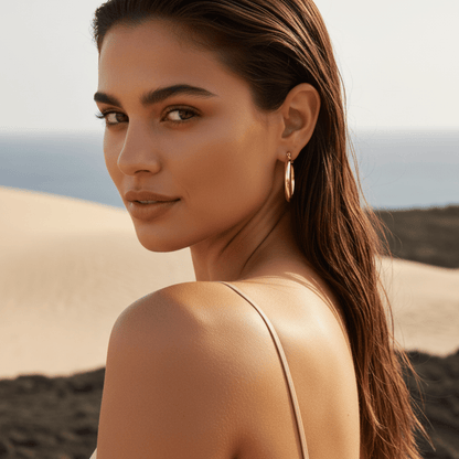 Elegant Gold Filled Large Hoop Earrings - Gold Hoops for Statement Style