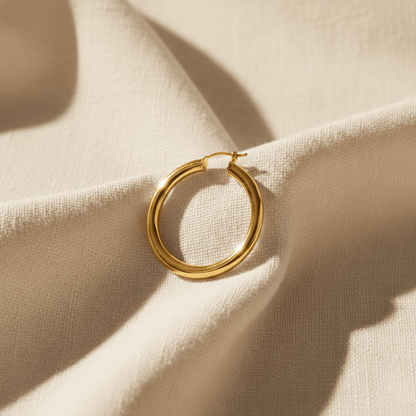 Elegant Gold Filled Large Hoop Earrings - Gold Hoops for Statement Style