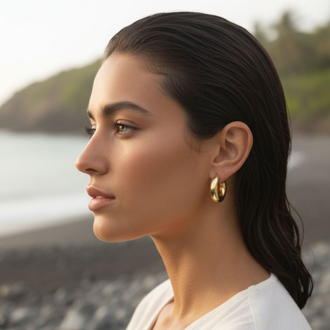 Elegant Gold Filled Small Hoop Earrings for Women - Lightweight & Durable