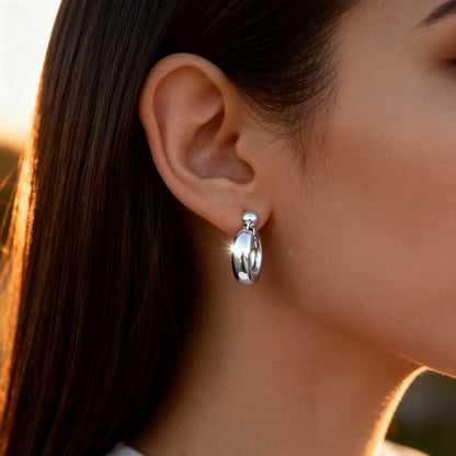 Elegant Gold Filled Small Hoop Earrings for Women - Lightweight & Durable