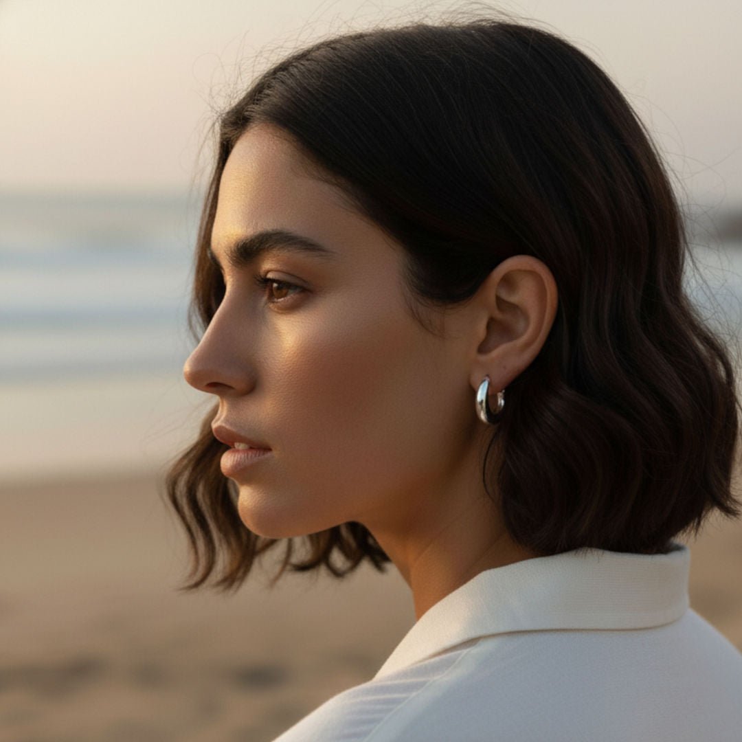 Elegant Gold Filled Small Hoop Earrings for Women - Lightweight & Durable