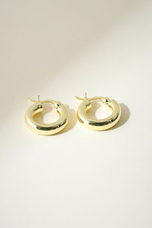 Elegant Gold Filled Small Hoop Earrings for Women - Lightweight & Durable