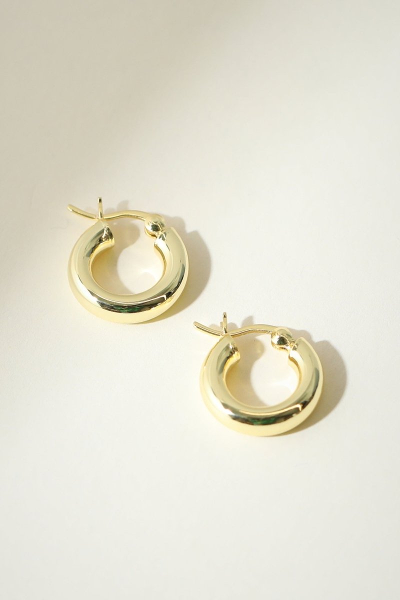 Elegant Gold Filled Small Hoop Earrings for Women - Lightweight & Durable