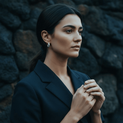 Arc Medium Gold and Silver Hoops