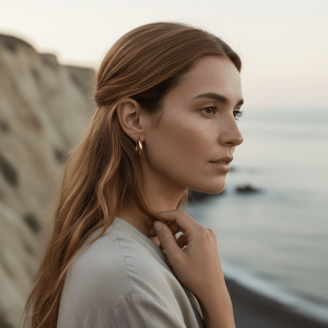 Arc Medium Gold and Silver Hoops