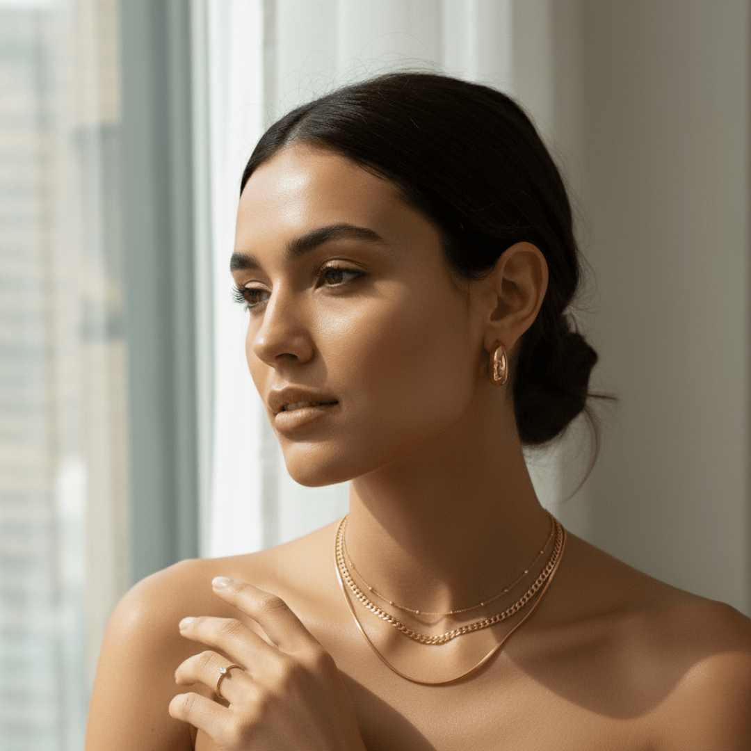 Elegant Gold Medium Hoop Earrings - Gold Hoops