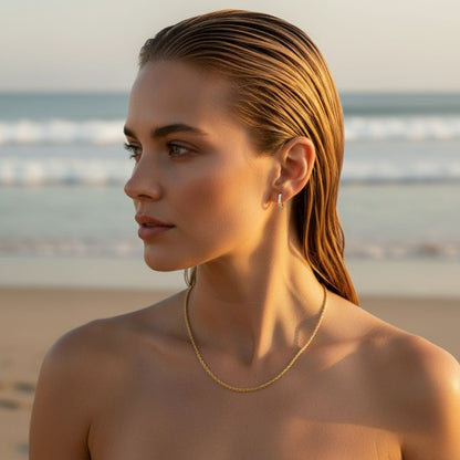 Elegant Gold Rope Chain Necklace - Custom Length & Metal Options