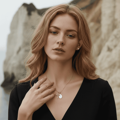 Saint's Light Pendant Gold Silver Necklace