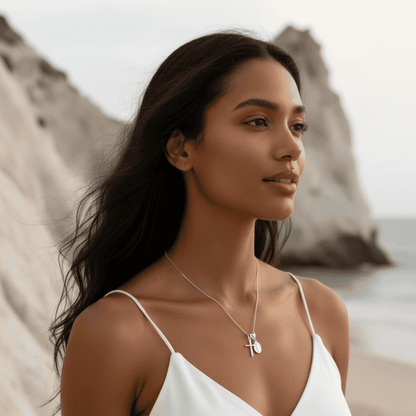 Saint's Light Pendant Gold Silver Necklace