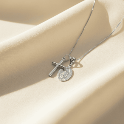 Saint's Light Pendant Gold Silver Necklace