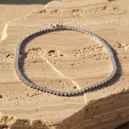 Elegant Heart Tennis Necklace - Cubic Zirconia Jewelry for Every Occasion