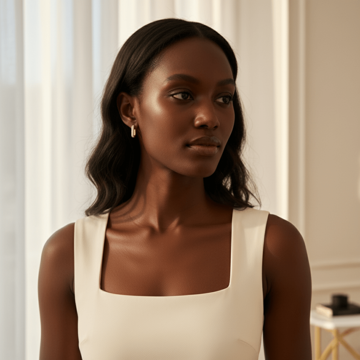 Beach Stone Gold Halo Hoops