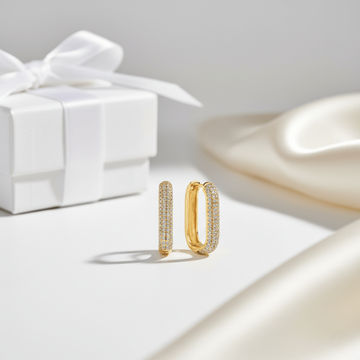 Beach Stone Gold Halo Hoops