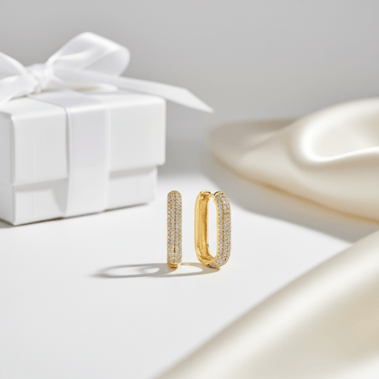 Beach Stone Gold Halo Hoops