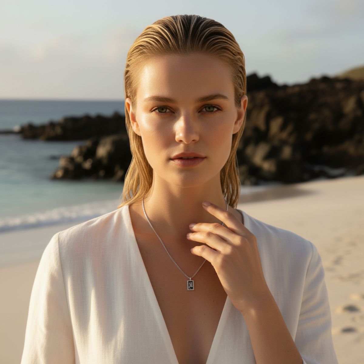 Elegant Initial Pendant - Customizable Enamel Design in Gold or Silver