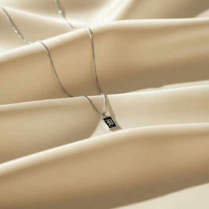 Elegant Initial Pendant - Customizable Enamel Design in Gold or Silver