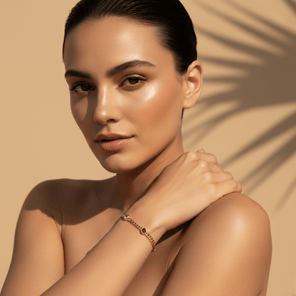 Elegant Multi Gem Bracelet - Gold Plated Brass and Lobster Clasp