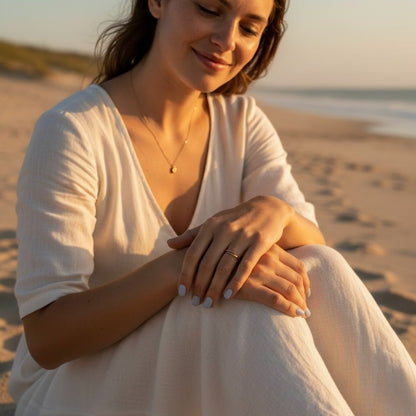 Elegant Open Spiral Ring - Adjustable Gold Plated Minimalist Design