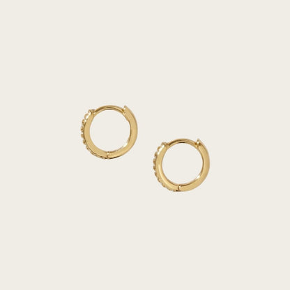 Elegant Pavé Huggie Earrings in Gold, Rose Gold or Rhodium - Hypoallergenic Sterling Silver with Cubic Zirconia