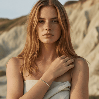 Elegant Tennis Bracelet with Cubic Zirconia - Minimalist Bezel Design, Adjustable Lengths